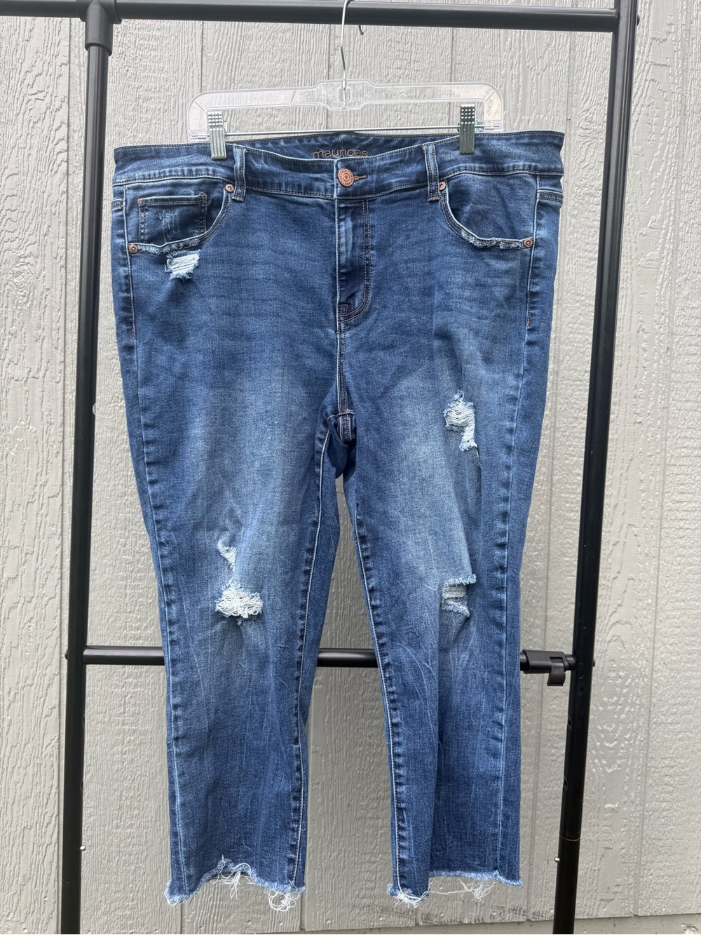 Maurice’s Distressed Blue Denim Jeans size 20W